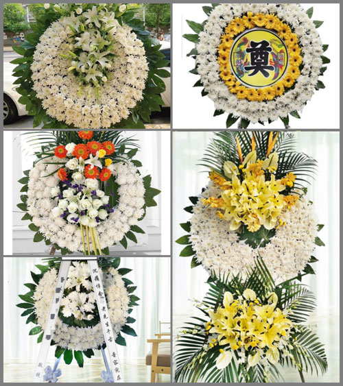 湖北黄冈市浠水县团陂镇何寨村花圈速递